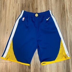 NIKE GOLDEN STATE WARRIORS BASKETBALL SHORTS NBA ENGINEERED BOYS BLUE SZ LARGE